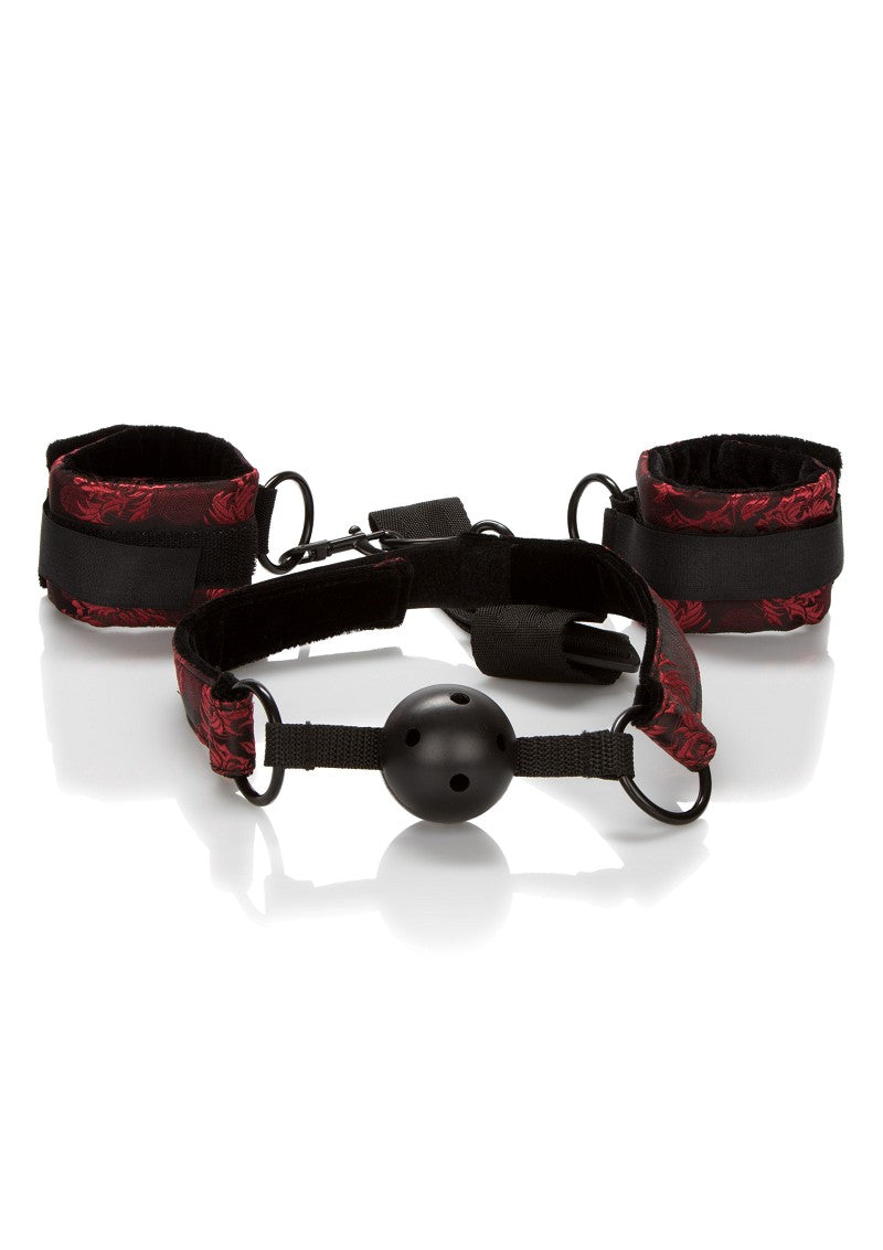 CalExotics Scandal Breathable Ball Gag Met Handboeien @ Happytoys Sexshop: Toys for Feeling Happy & Easy 😊