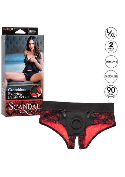 CalExotics Scandal Crotchless Pegging Höschenset L/XL