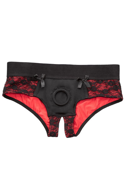 ♀ CalExotics Scandal Crotchless Pegging Panty Set S/M