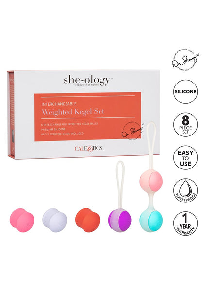 CalExotics She-ology Interchangeable Weighted Kegel Set