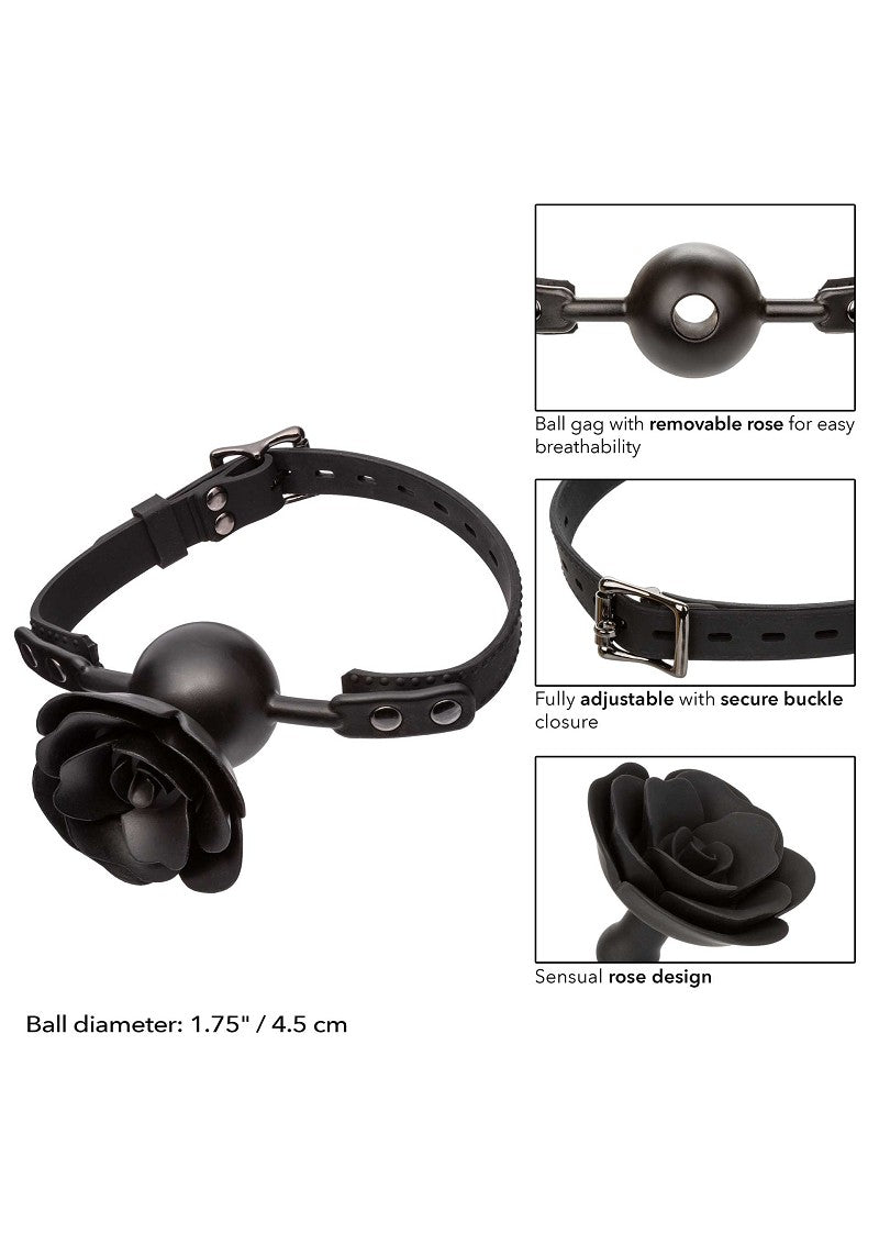 ♀ ♂ CalExotics Forbidden Removable Rose Gag