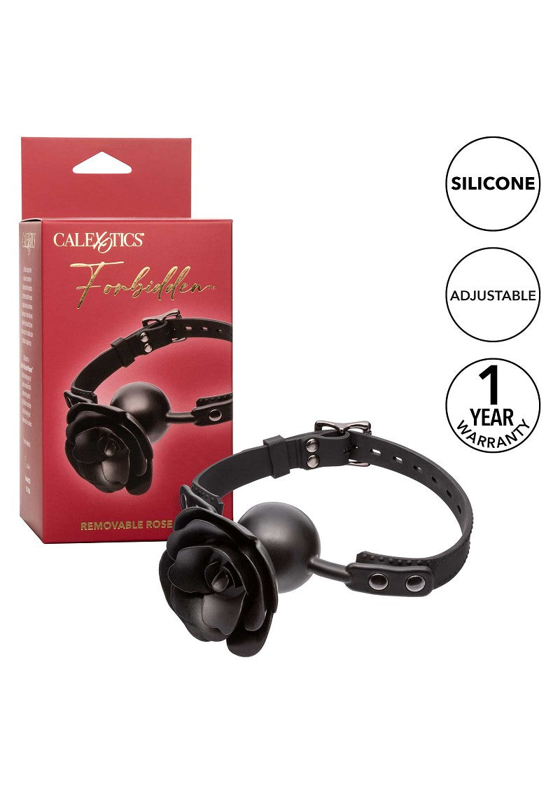 ♀ ♂ CalExotics Forbidden Removable Rose Gag