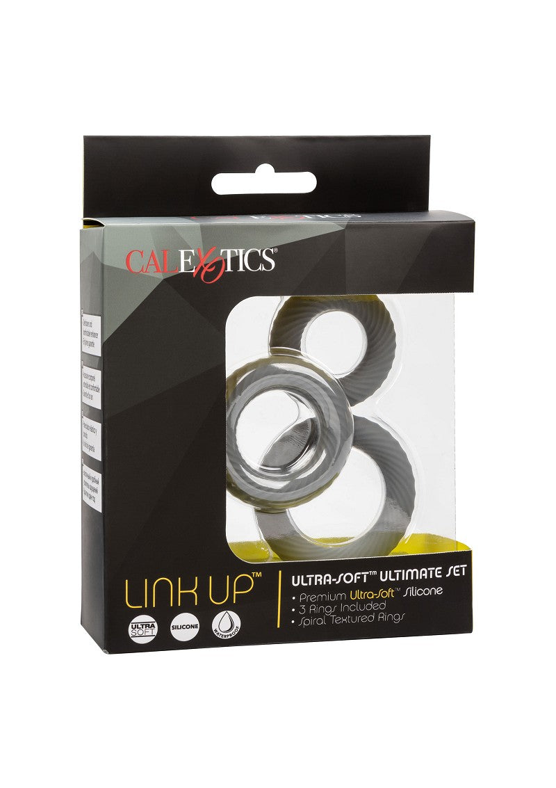 ♂ CalExotics Link Up Ultra-Soft Ultimate Set Cockring @ Happytoys Sexshop: Toys for Feeling Happy & Easy 😊