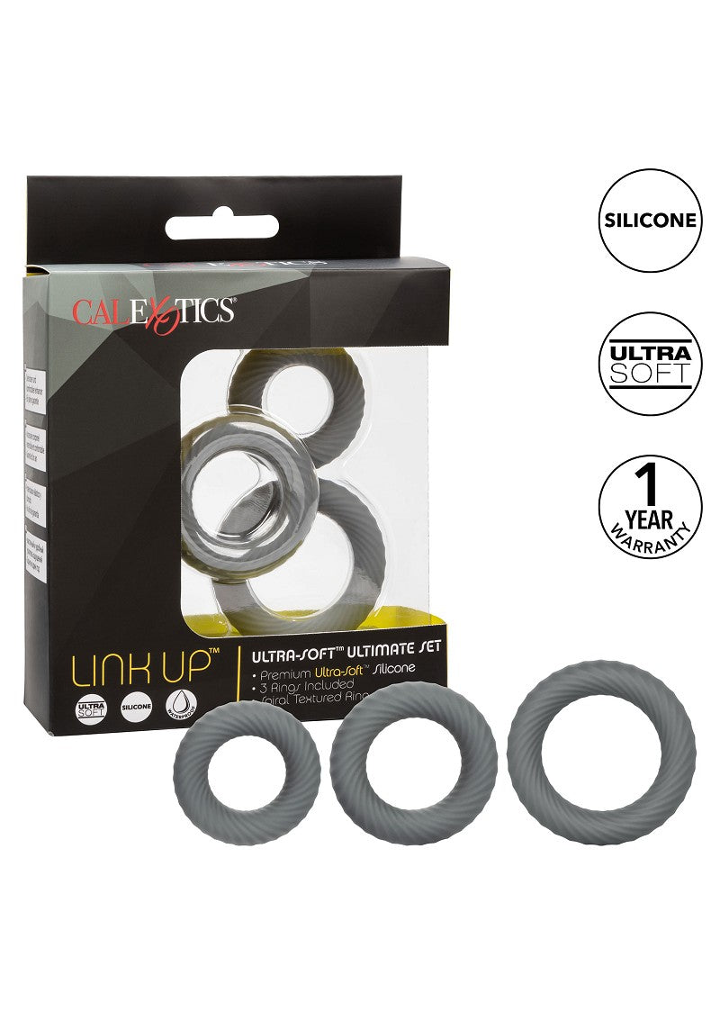 ♂ CalExotics Link Up Ultra-Soft Ultimate Set Cockring @ Happytoys Sexshop: Toys for Feeling Happy & Easy 😊