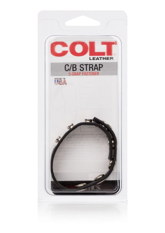 ♂ CalExotics COLT Leather C/B Strap 5-Snap Fastener Cock /  Ball ring @ Happytoys Sexshop: Toys for Feeling Happy & Easy 😊