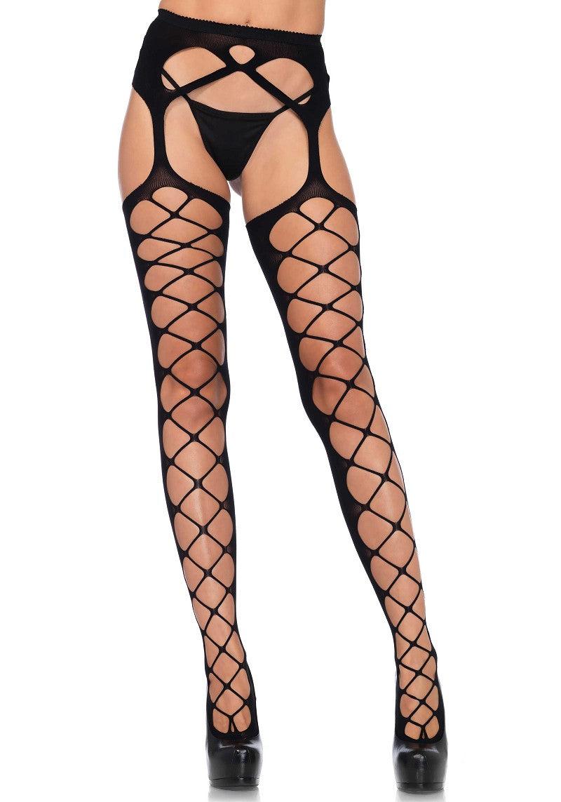 Leg Avenue Diamond net opaque stockings Happytoys Sexshop: liever Happy dan Easy 😊