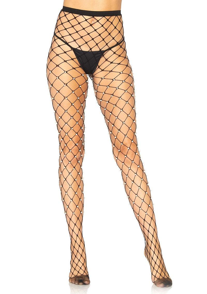 Leg Avenue Faux pearl fence net tights pantys met pareltjes Happytoys Sexshop: liever Happy dan Easy 😊