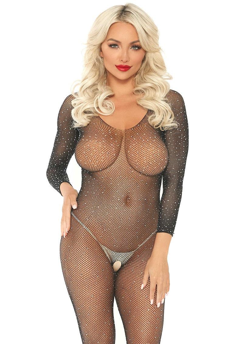 Leg Avenue Fishnet sleeved bodystocking @ Happytoys Sexshop: Toys for Feeling Happy & Easy 😊