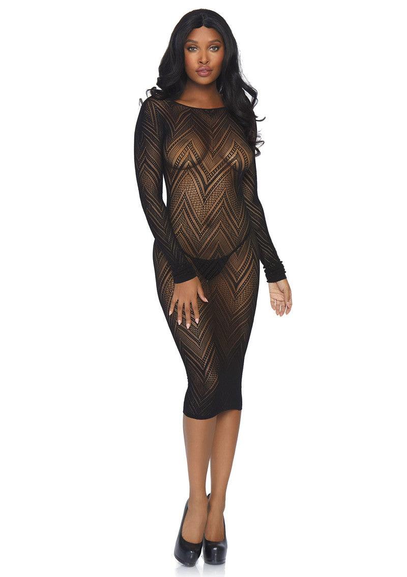 Leg Avenue Long sleeved body con dress @ Happytoys Sexshop: Toys for Feeling Happy & Easy 😊