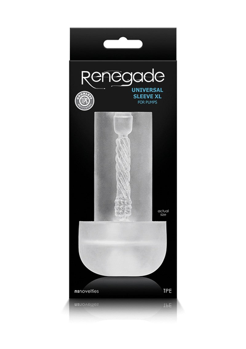 NS Novelties Renegade Universal Sleeve XL voor in Penis pomp (Extra Long) | Happytoys | Discreet | Vertrouwd |Snelle levering