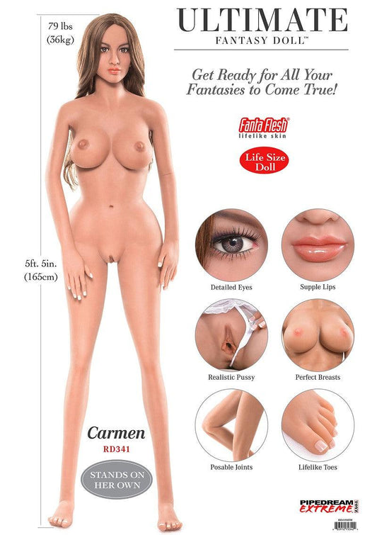 Pipedream PDX Extreme Ultimate Fantasy Dolls Carmen Sex pop | Happytoys | Discreet | Vertrouwd |Snelle levering