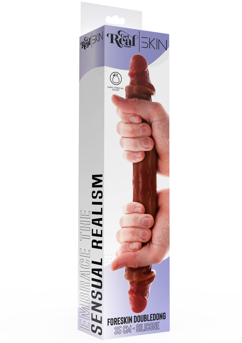 ♀ ToyJoy Get Real Silicone Foreskin Double Dong 35 cm