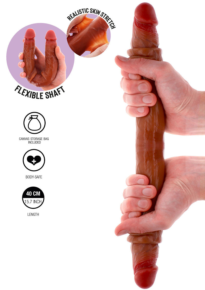 ♀ ToyJoy Get Real Silicone Foreskin Double Dong 40 cm