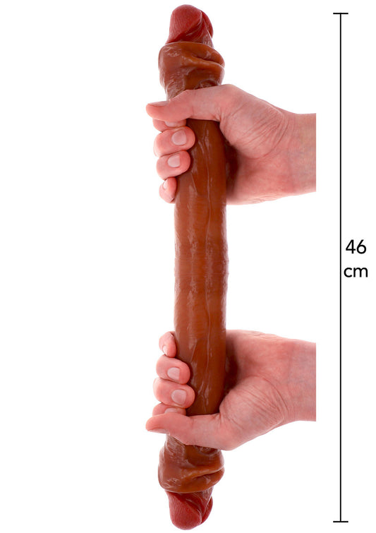 ♀ ToyJoy Get Real Silicone Foreskin Double Dong 46 cm @ Happytoys Sexshop: Toys for Feeling Happy & Easy 😊