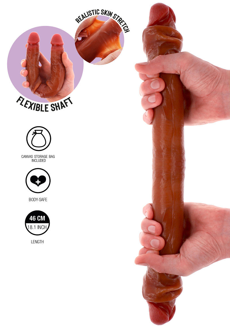 ♀ ToyJoy Get Real Silicone Foreskin Double Dong 46 cm