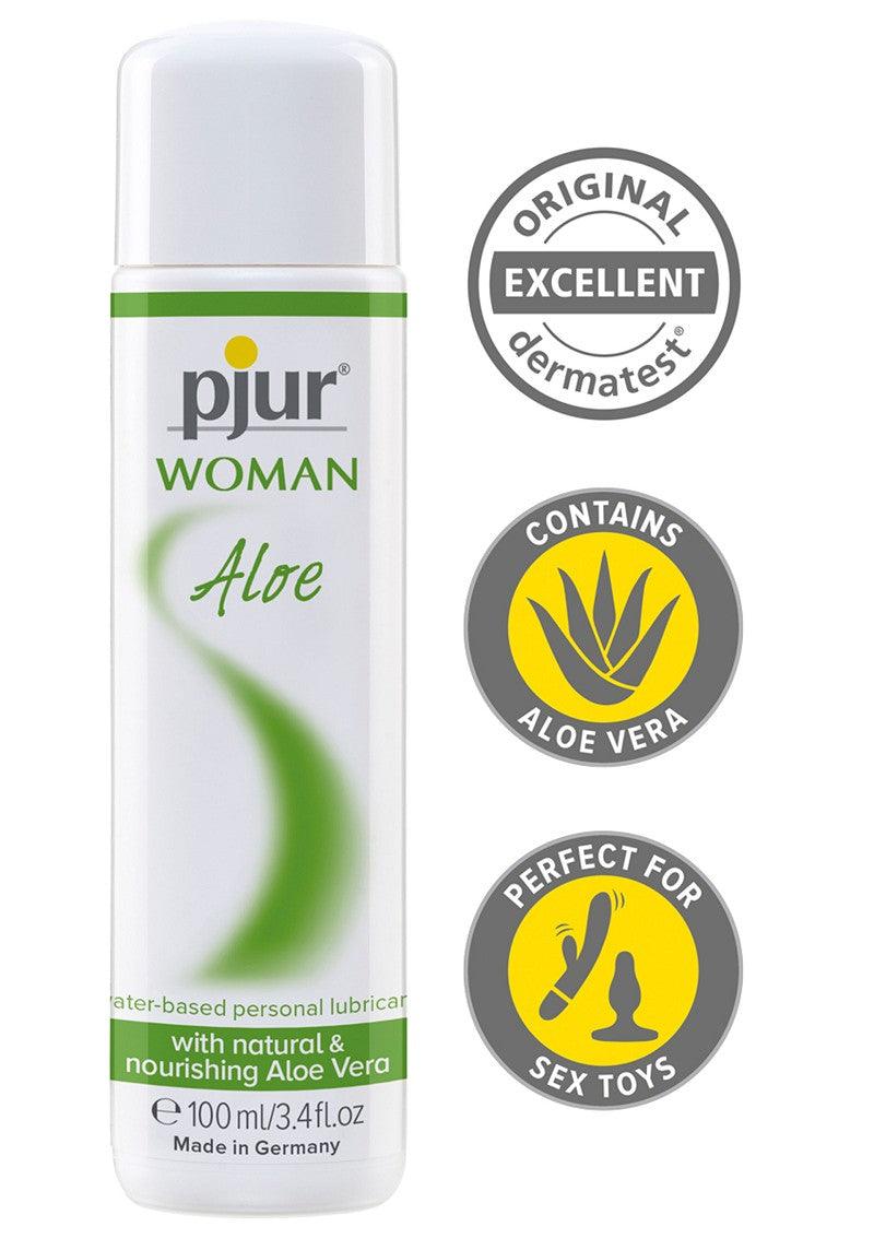 pjur Woman Aloe WB 100ml Glijmiddel met Aloe Vera Happytoys Sexshop: liever Happy dan Easy 😊